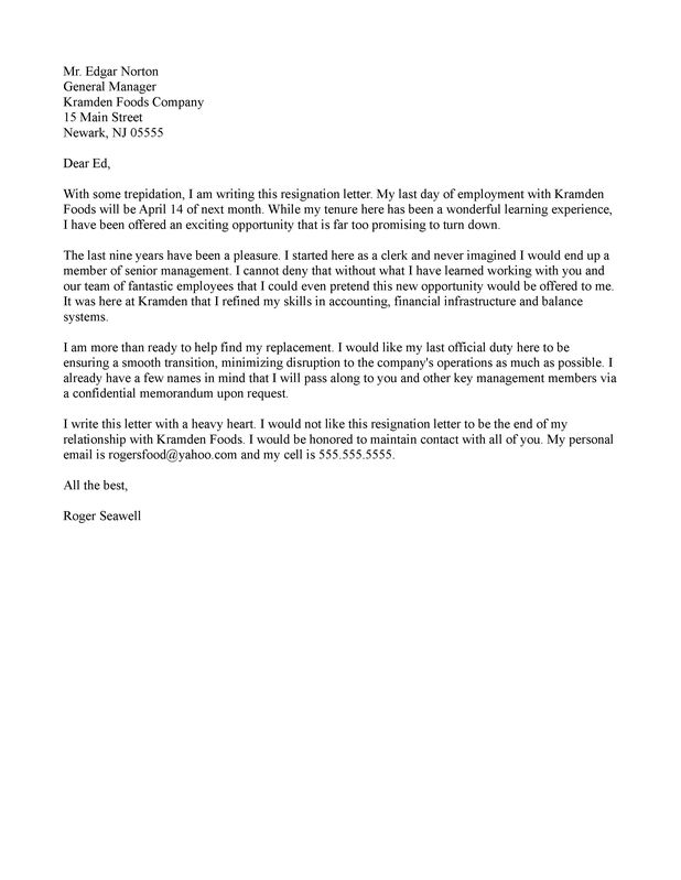 Resignation Letter Examples For Quitting A Job ResumeHelp