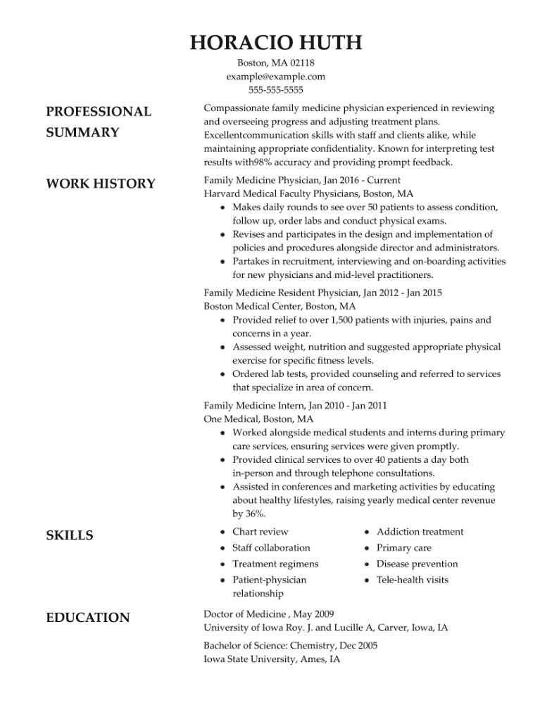 Medical Doctor Resume Examples, Templates and Tips