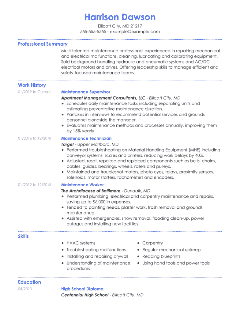 maintenance-resume-examples-and-tips