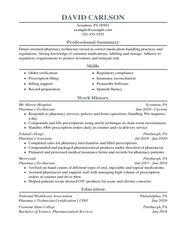 How To Write A Pharmacy Technician Resume ResumeHelp