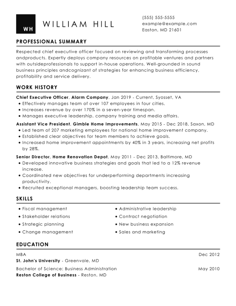 Best CEO Resume Examples To Use In 2023