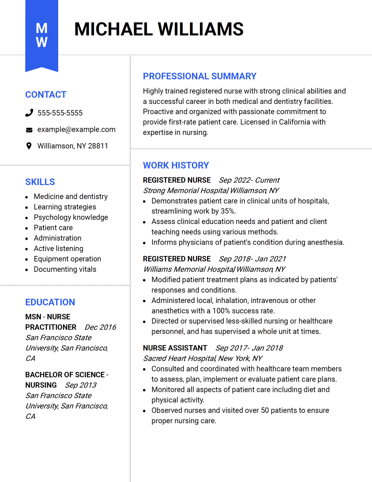 resume sample in 2023